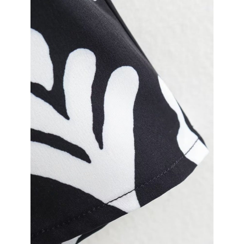 Gracieuse Ombre | Jurk met Zwart/Wit Patroon
