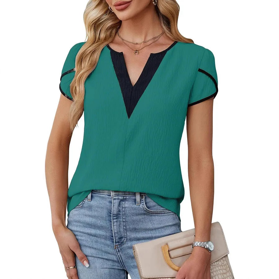 Eva | Casual V-Hals Top