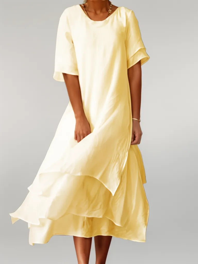 Eloise | Elegante Katoenen Lange Jurk