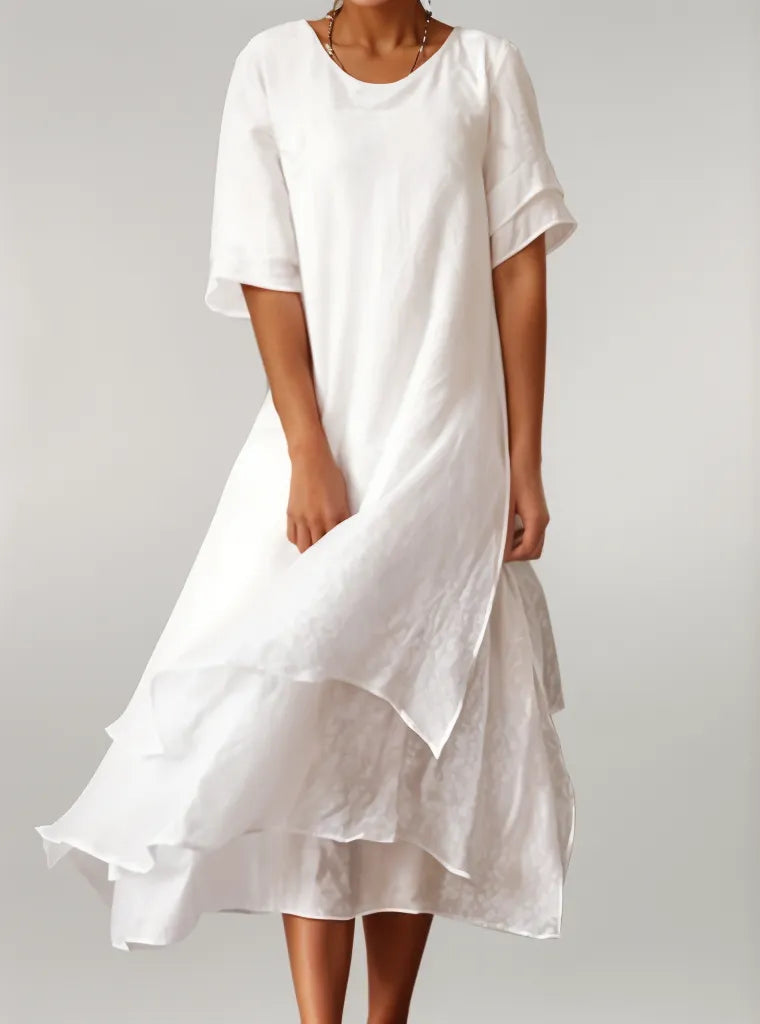 Eloise | Elegante Katoenen Lange Jurk