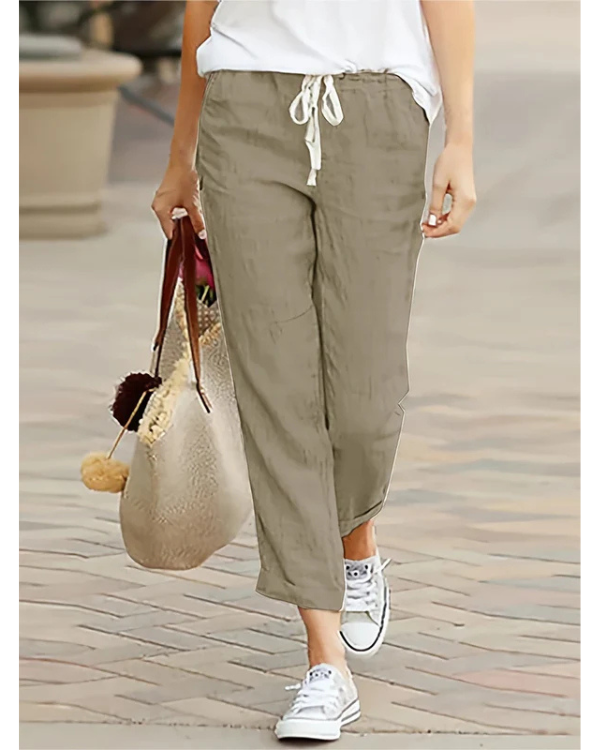 Saar | Plus-Size Linnen Pantalon