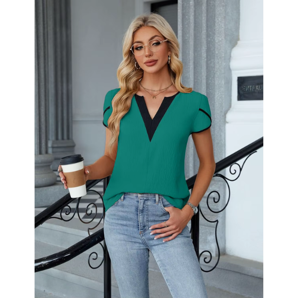 Eva | Casual V-Hals Top