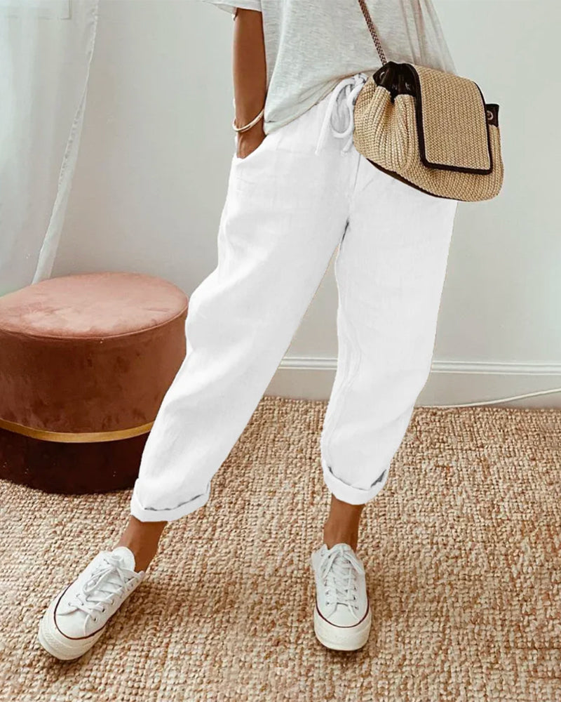 Rosa | Elegante Linnen Pantalon