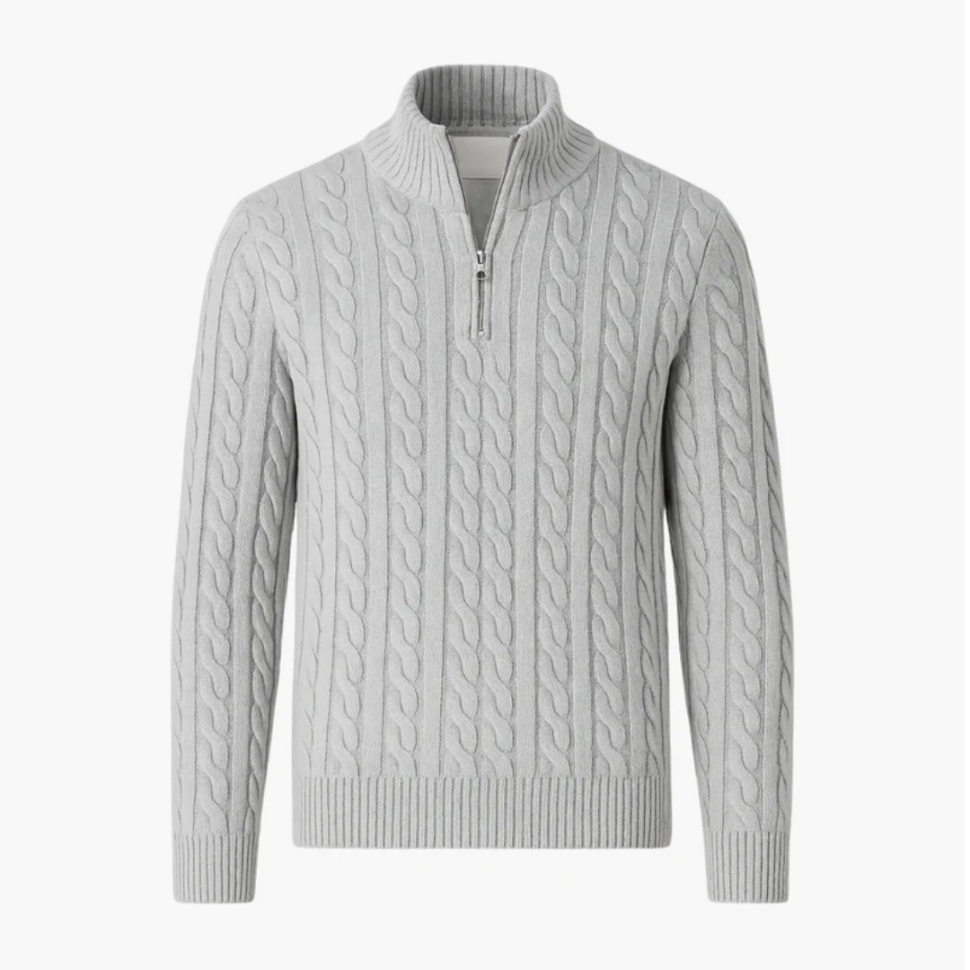 Luc | Cable Knit Quarter-Zip Sweater | 1+1 GRATIS