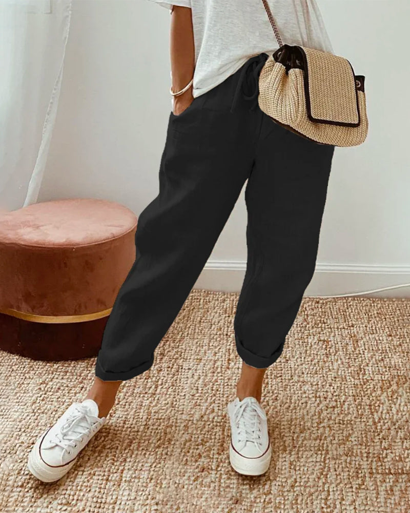 Rosa | Elegante Linnen Pantalon