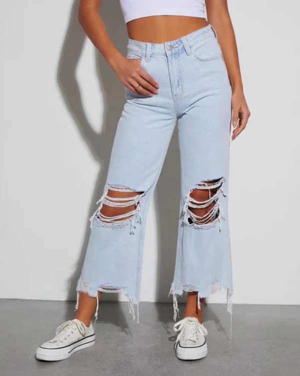 Bleu Intemporel | Stijlvolle Jeans met Scheuren