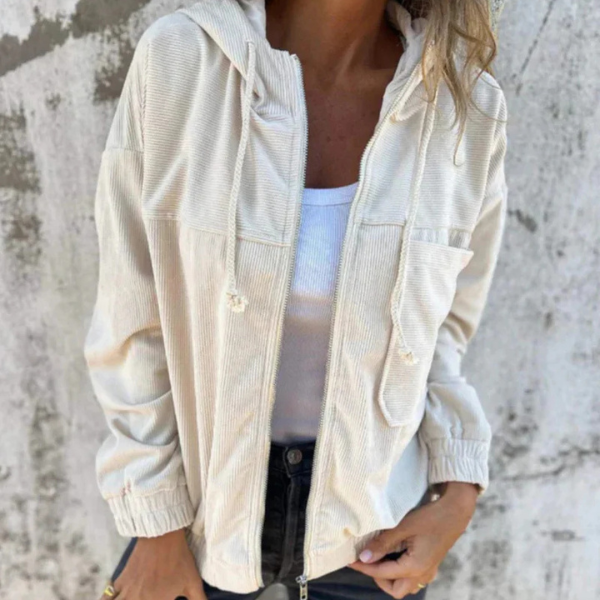 Lena | Corduroy Zip Hoodie